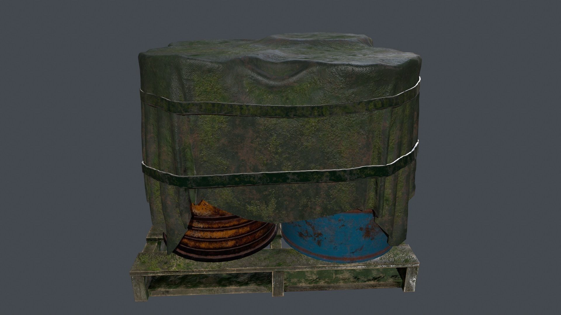 Military Material Low-poly 3D model_3