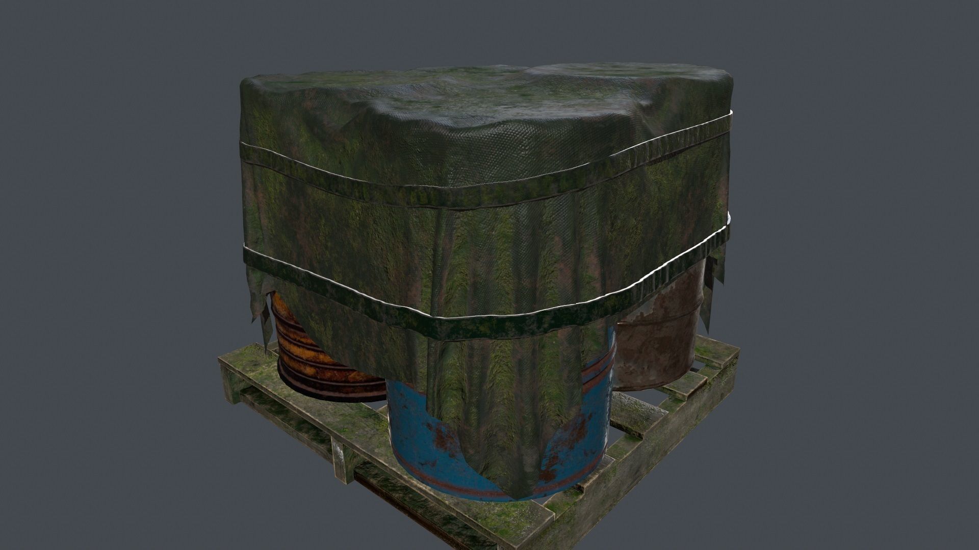 Military Material Low-poly 3D model_4