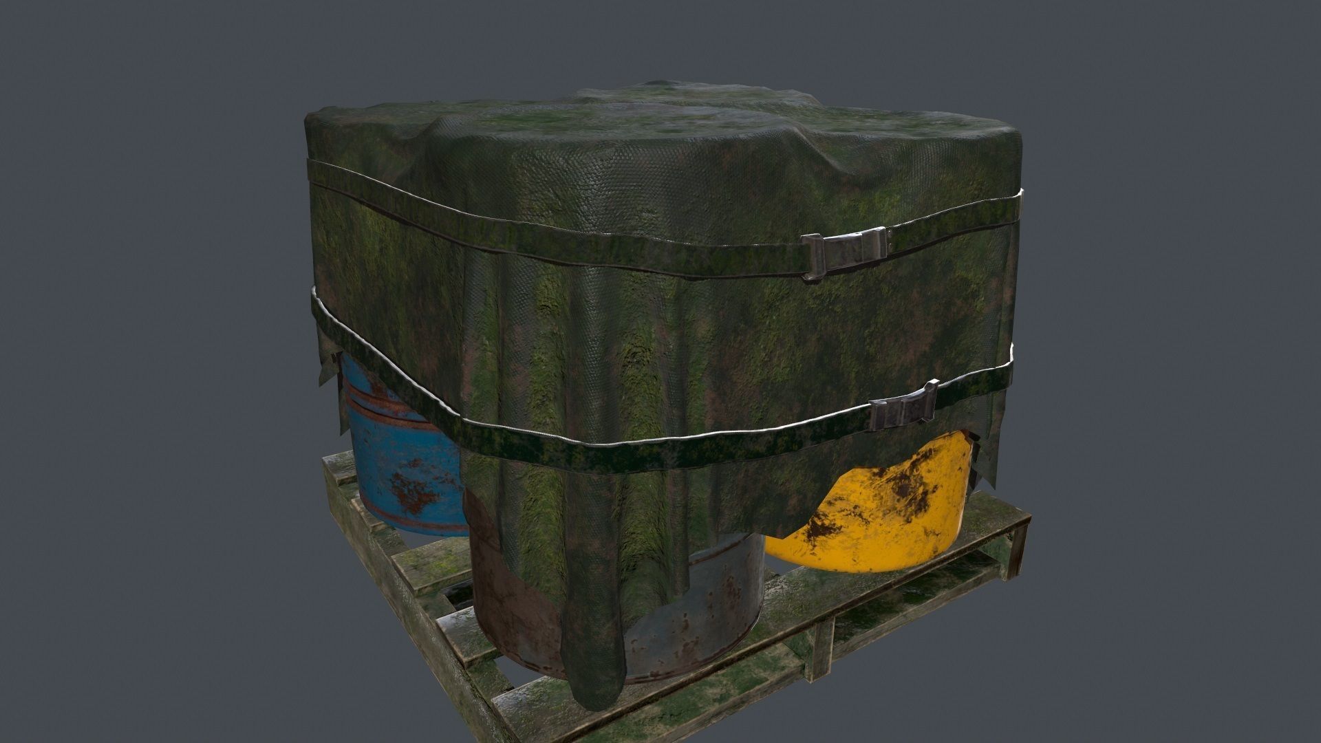 Military Material Low-poly 3D model_2