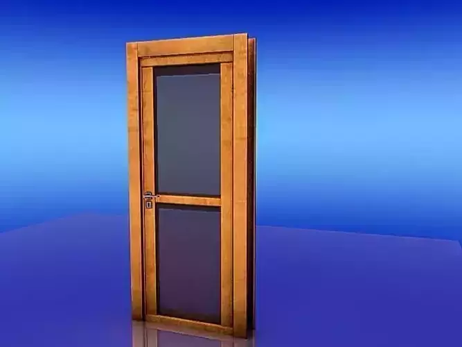 Door 5 wooden 3D model