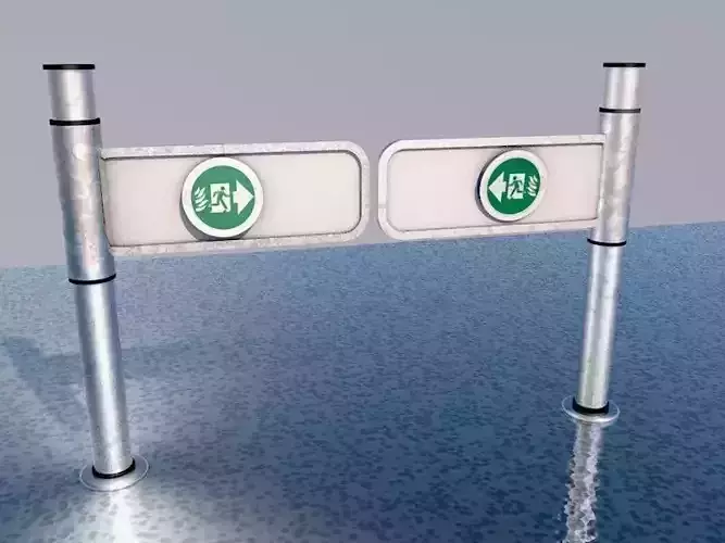 Emergency exit gate 1 3D model