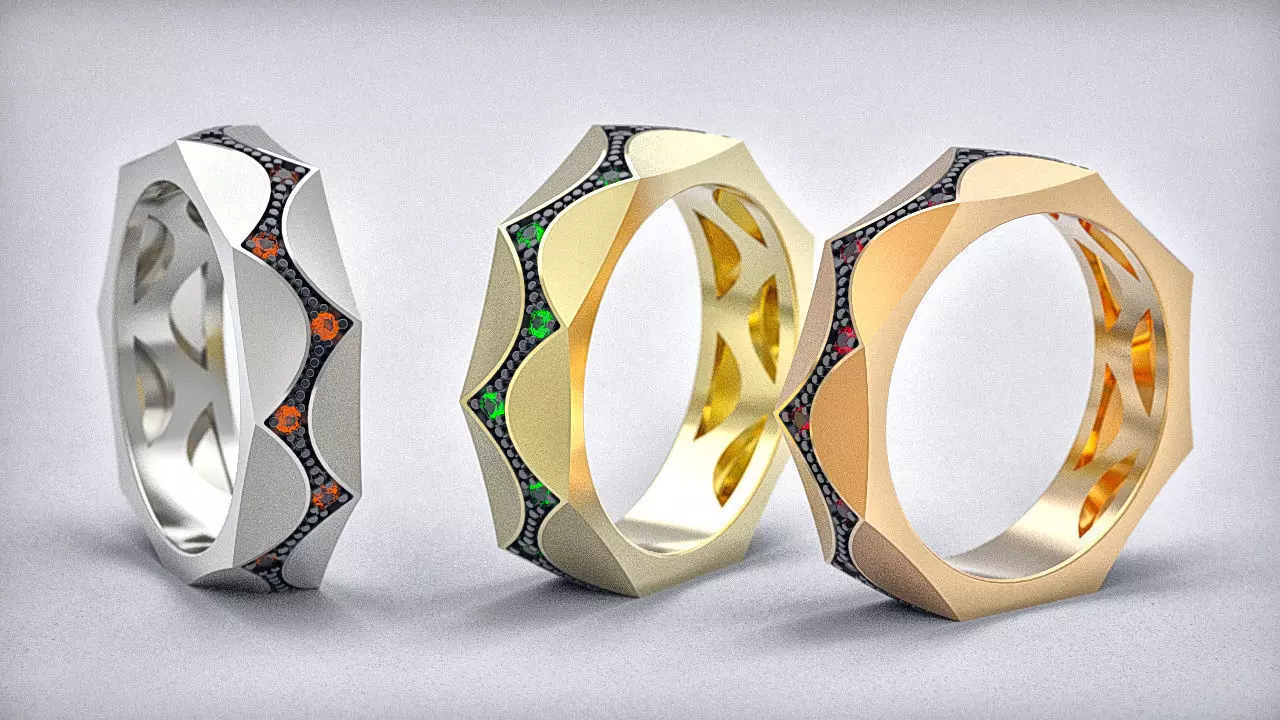 Parametrical ring 3d print model for jewelry 3D print model_0