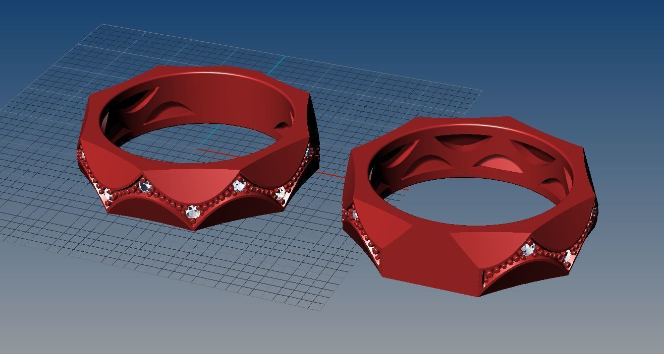 Parametrical ring 3d print model for jewelry 3D print model_11