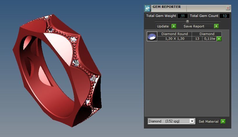 Parametrical ring 3d print model for jewelry 3D print model_6