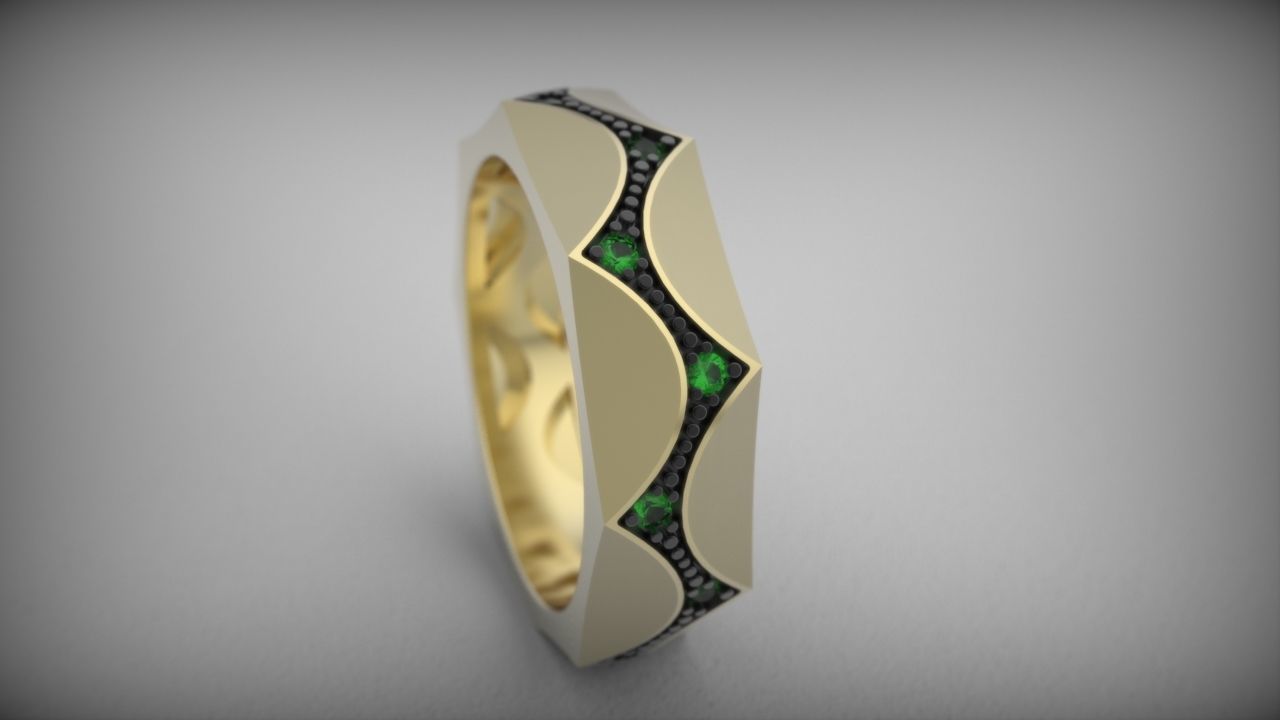 Parametrical ring 3d print model for jewelry 3D print model_4