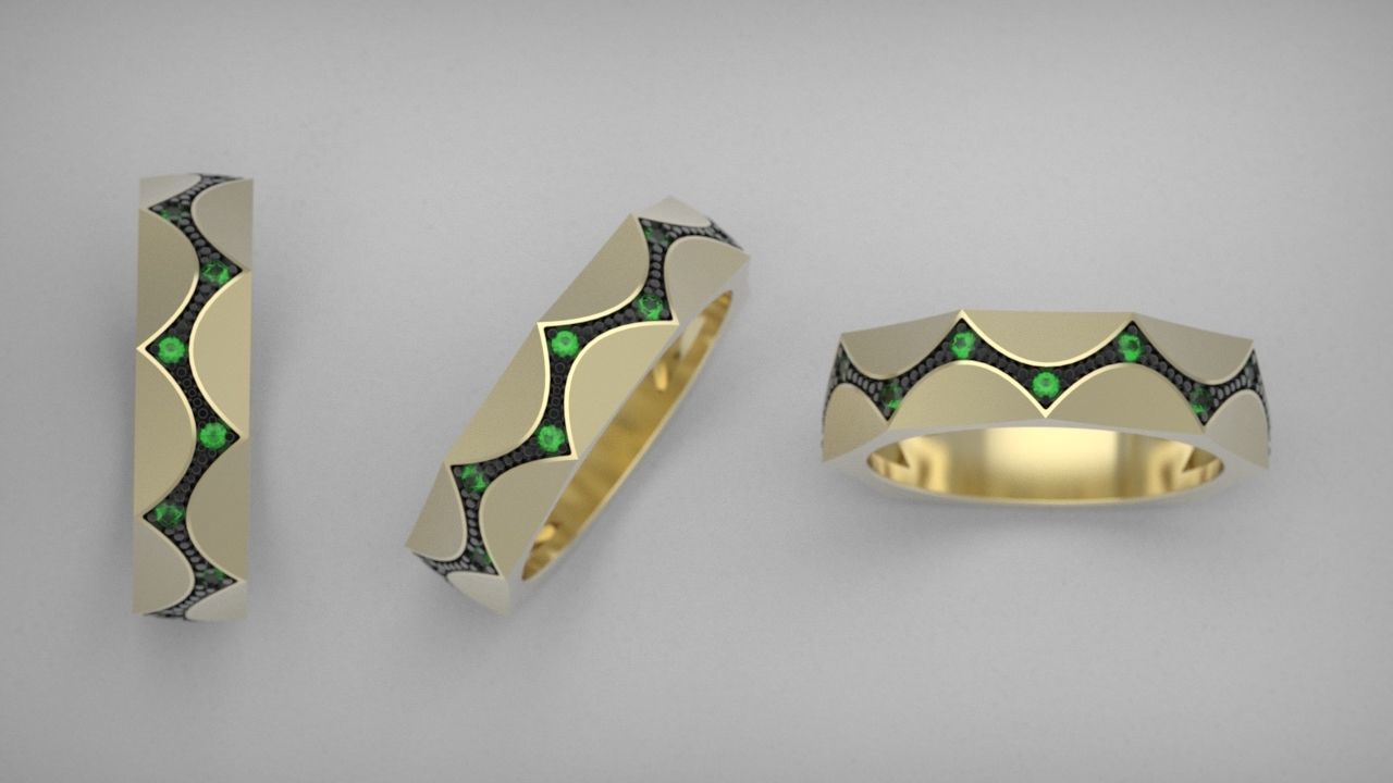 Parametrical ring 3d print model for jewelry 3D print model_13