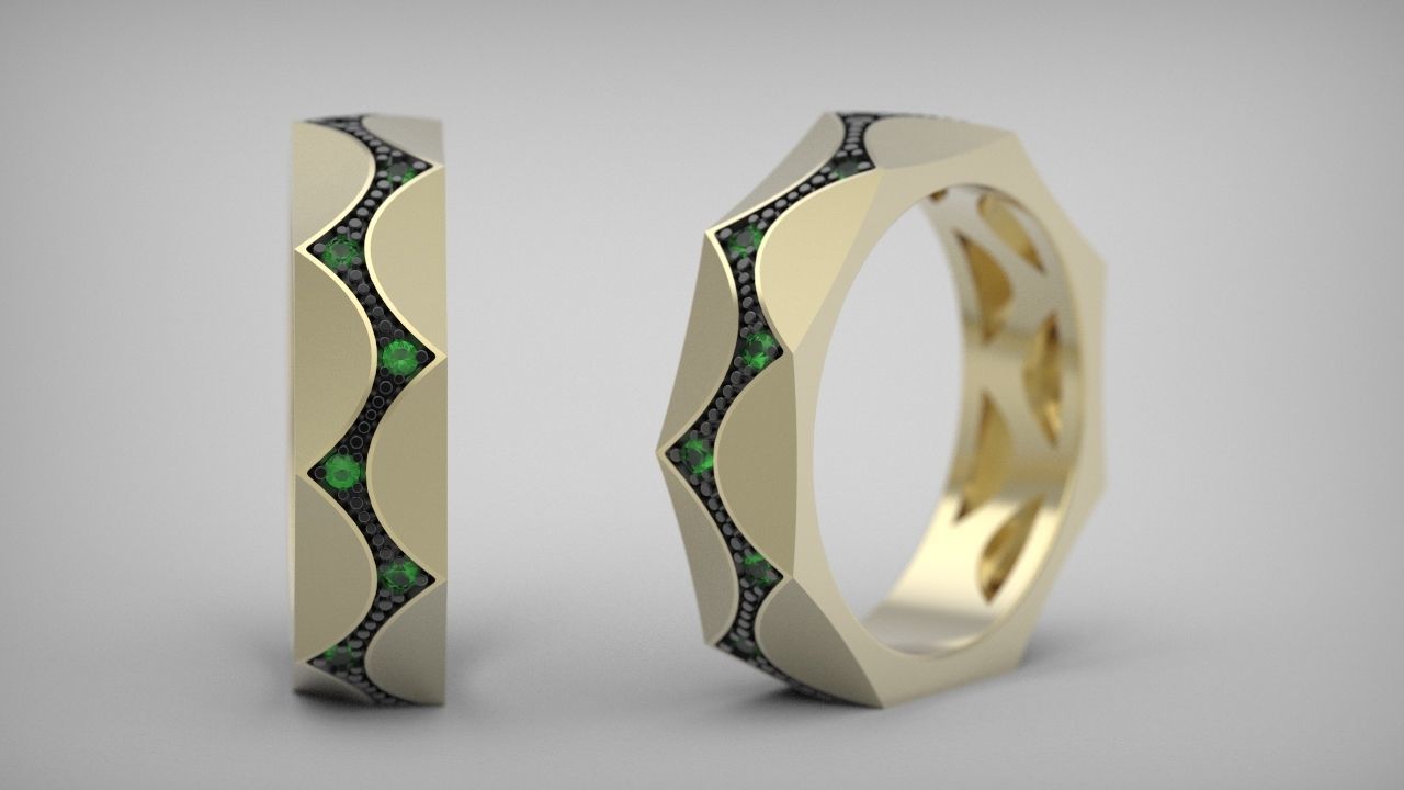 Parametrical ring 3d print model for jewelry 3D print model_5