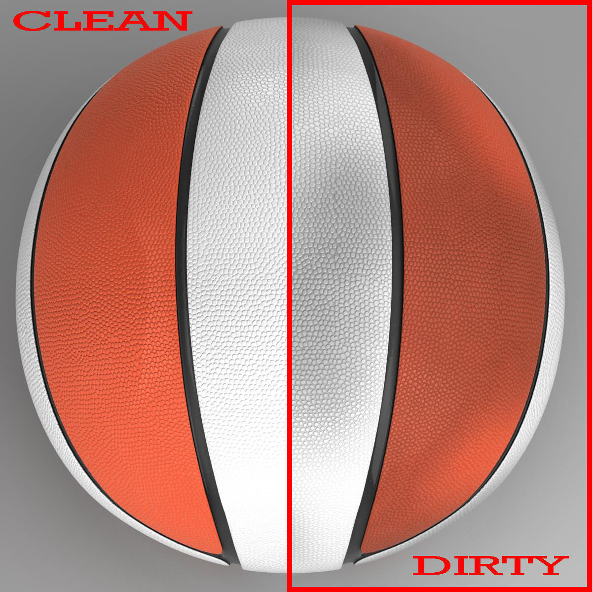 Basketball ball 4L bicolor Low-poly 3D model_3