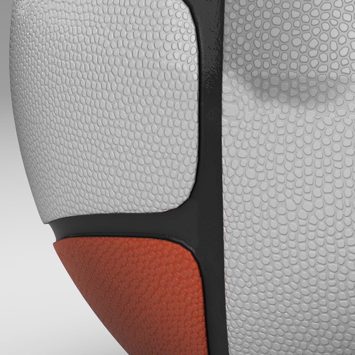 Basketball ball 4L bicolor Low-poly 3D model_6