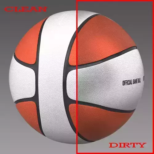 Basketball ball 4L bicolor Low-poly 3D model