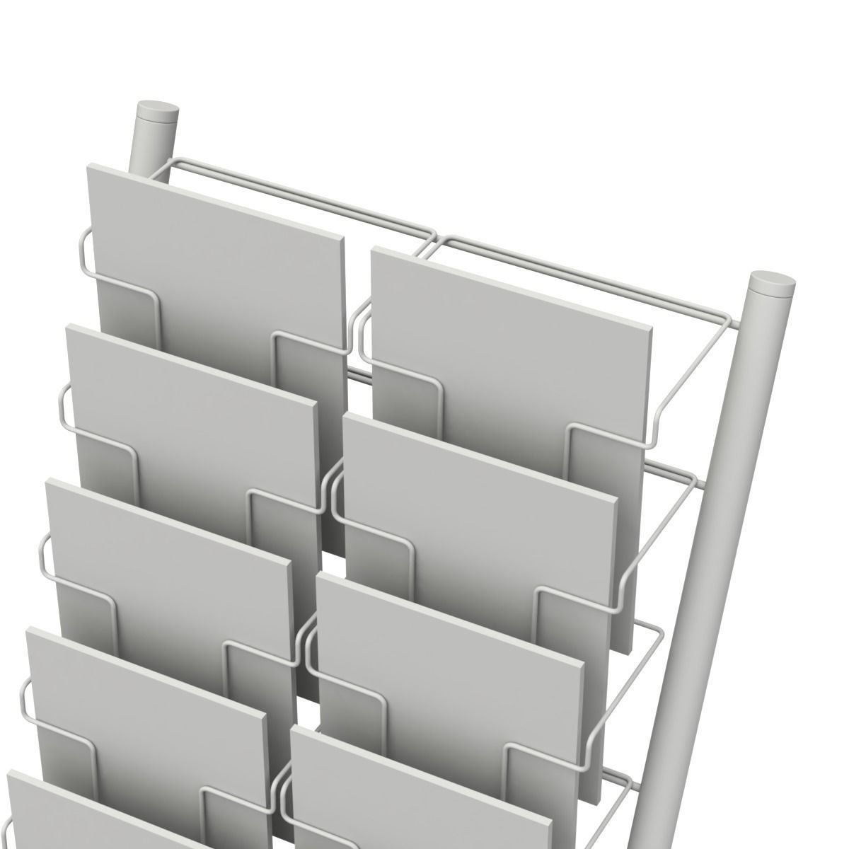 Magazine Rack with Frame Stand - Model 03 3D model_10