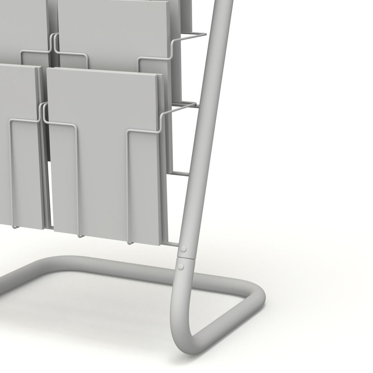 Magazine Rack with Frame Stand - Model 03 3D model_8