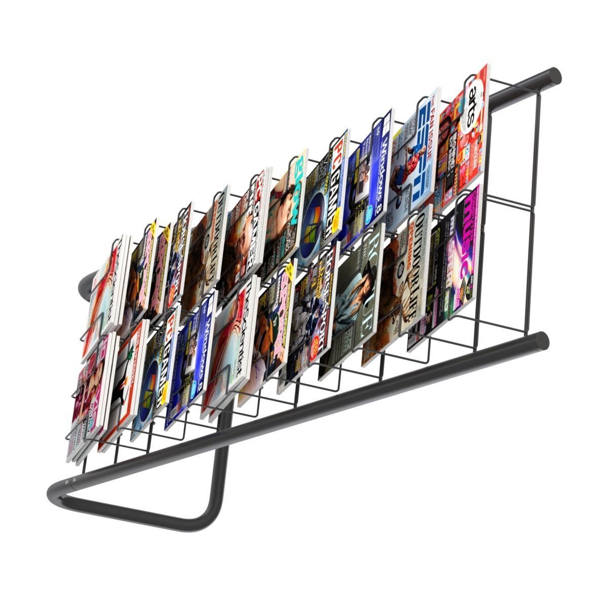 Magazine Rack with Frame Stand - Model 03 3D model_5