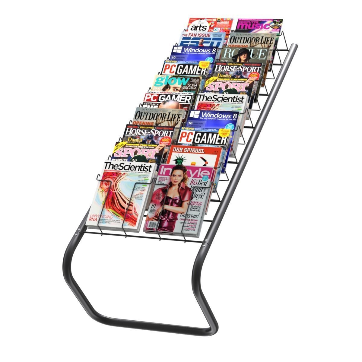 Magazine Rack with Frame Stand - Model 03 3D model_4