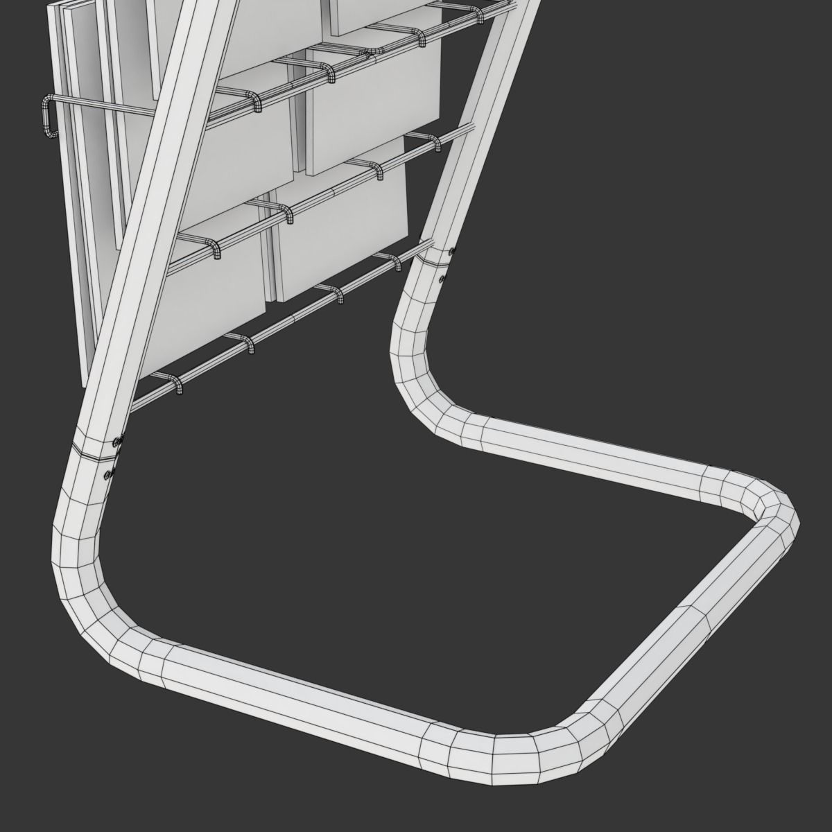 Magazine Rack with Frame Stand - Model 03 3D model_11