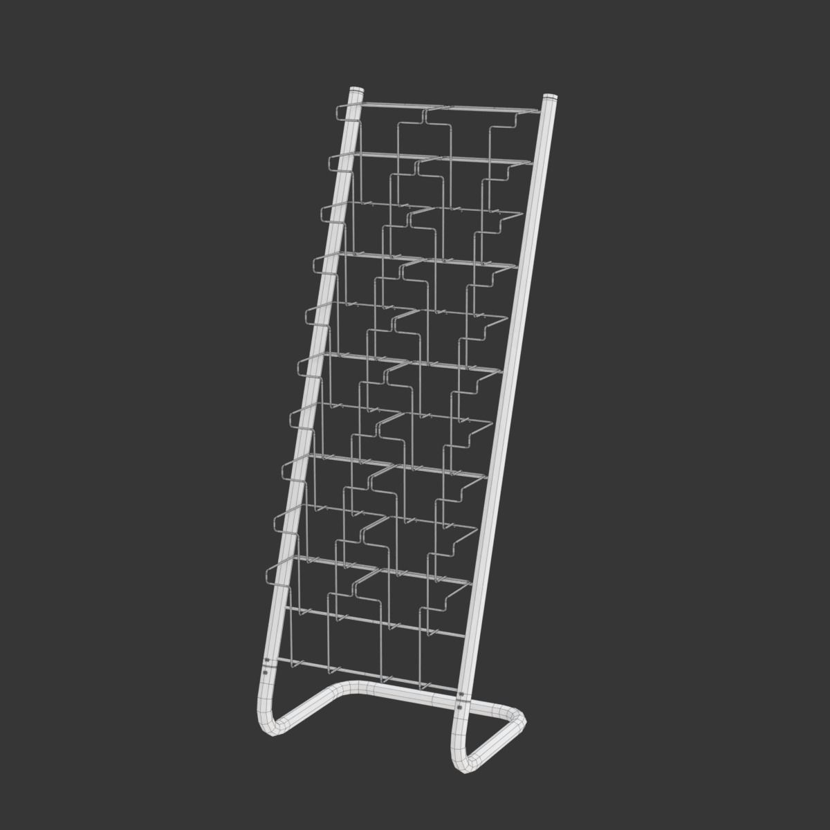 Magazine Rack with Frame Stand - Model 03 3D model_15
