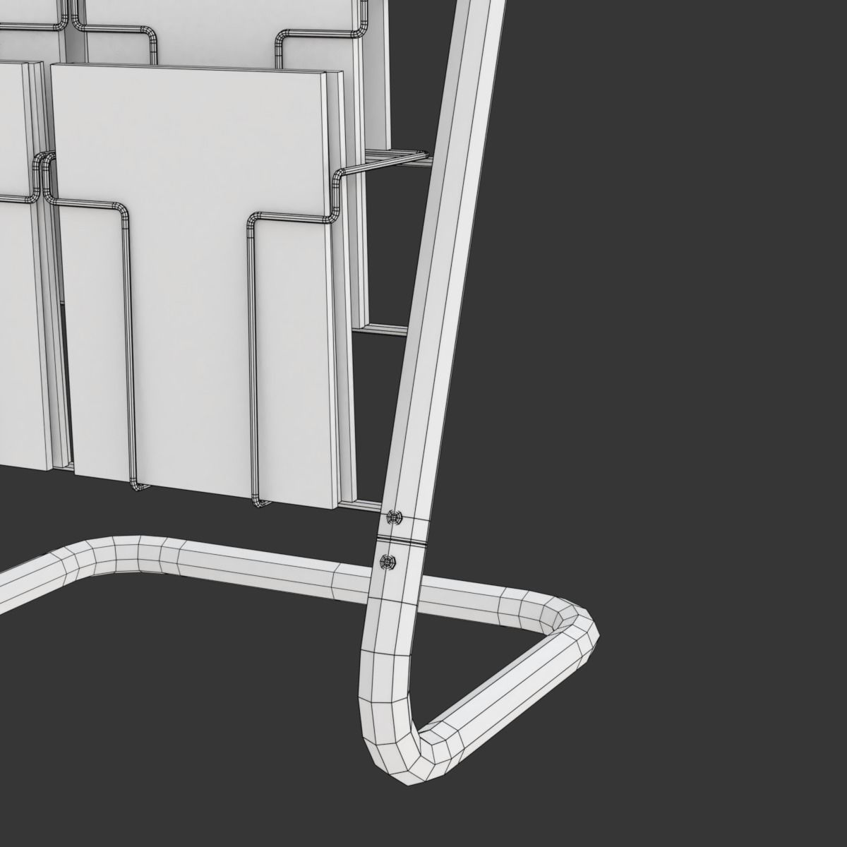 Magazine Rack with Frame Stand - Model 03 3D model_14