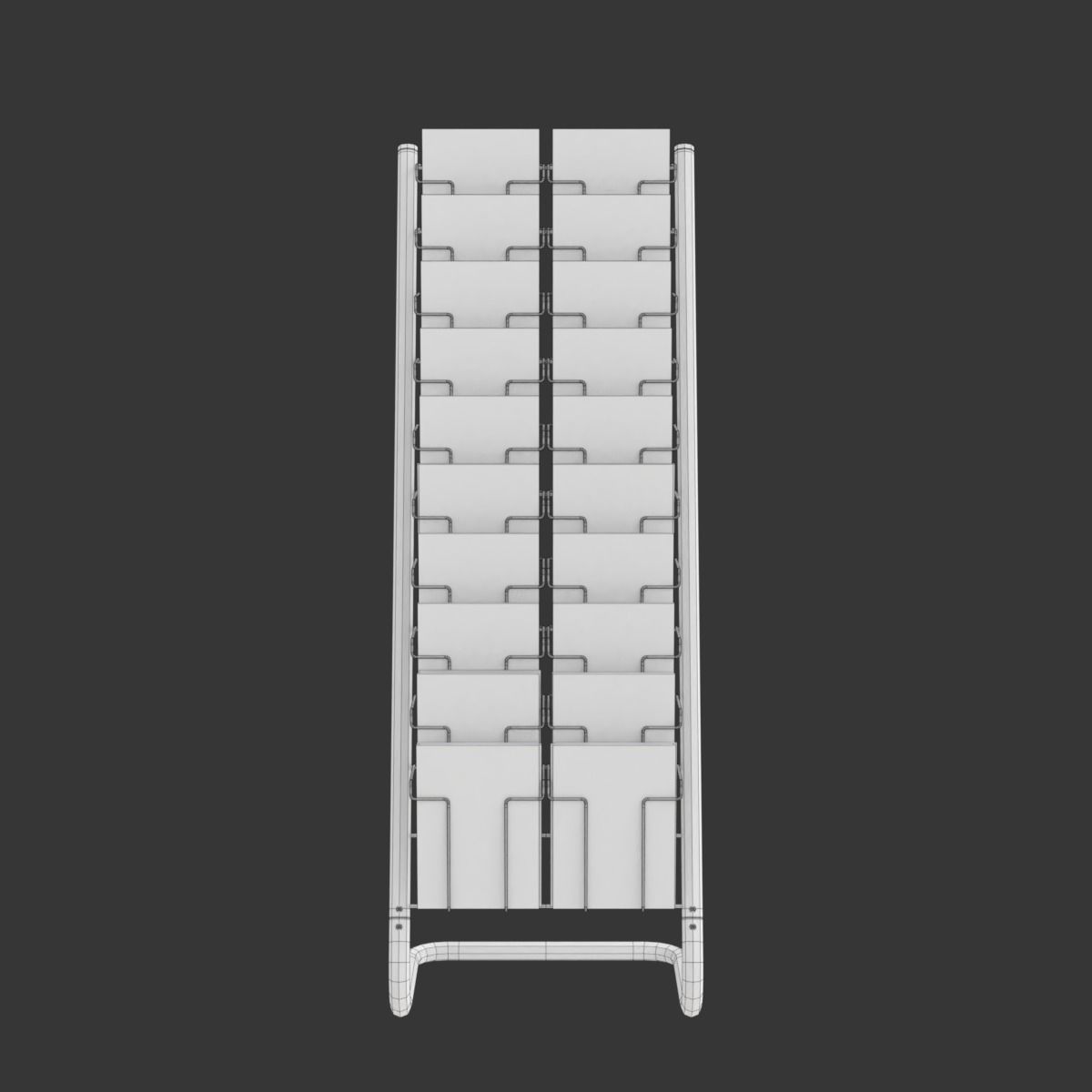 Magazine Rack with Frame Stand - Model 03 3D model_12