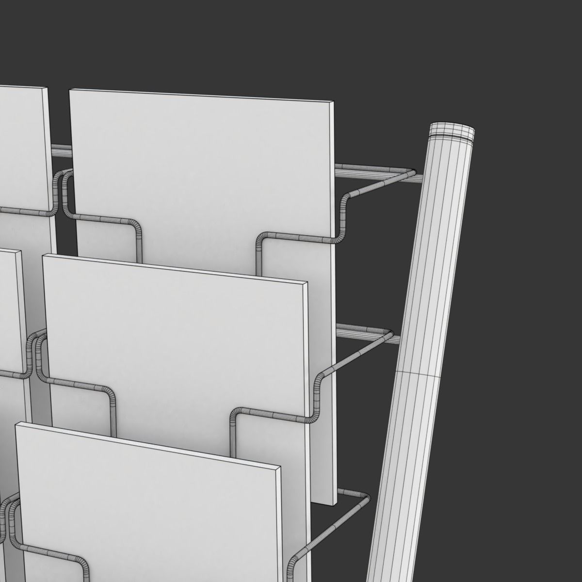 Magazine Rack with Frame Stand - Model 03 3D model_13