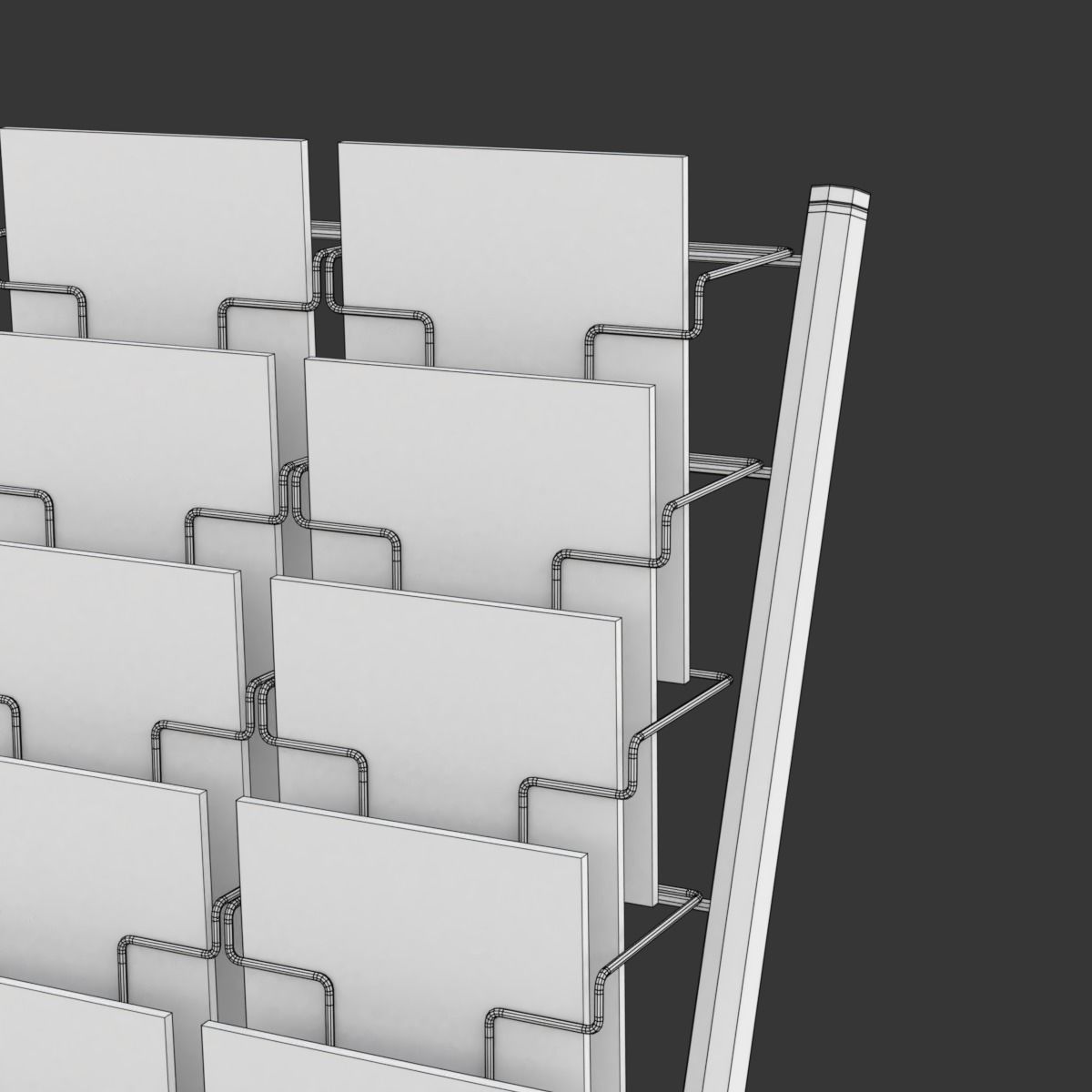 Magazine Rack with Frame Stand - Model 03 3D model_16