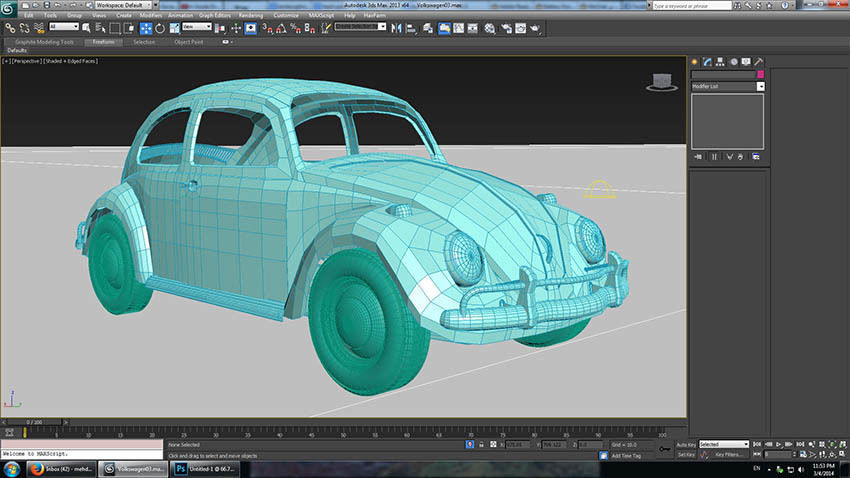 Volkswagen for animation and game 3D model_6