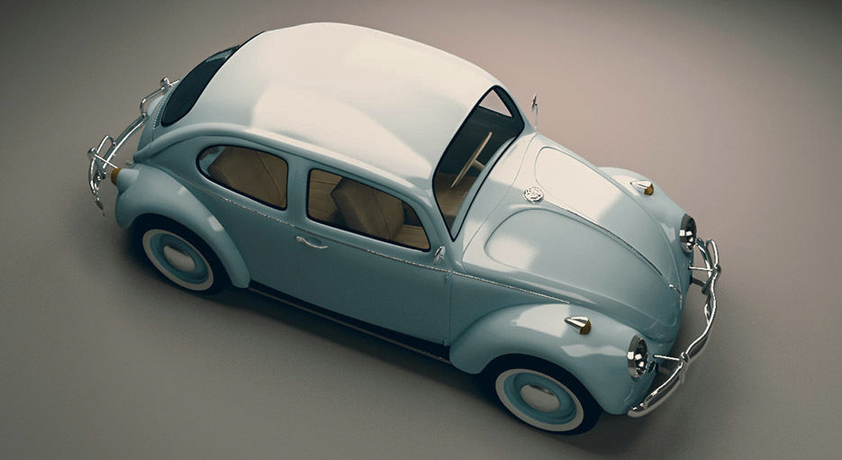 Volkswagen for animation and game 3D model_2