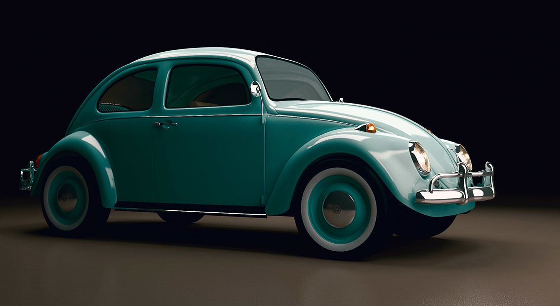Volkswagen for animation and game 3D model_5