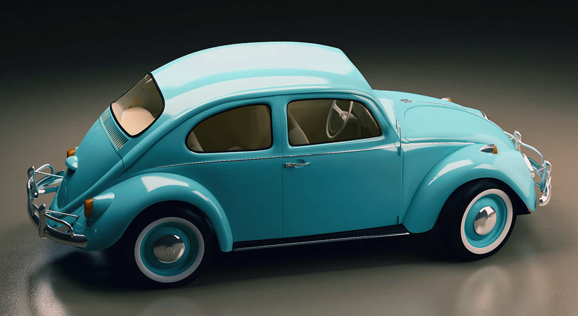 Volkswagen for animation and game 3D model_7