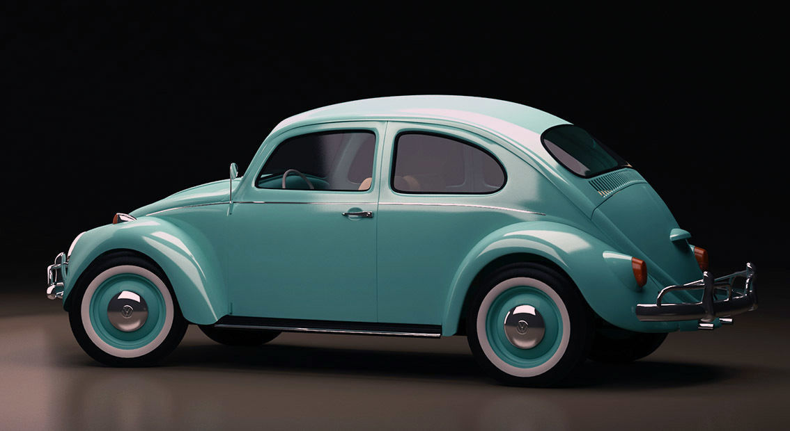 Volkswagen for animation and game 3D model_4