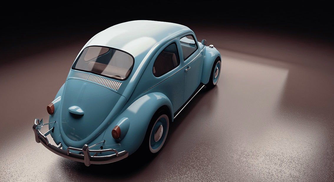 Volkswagen for animation and game 3D model_3