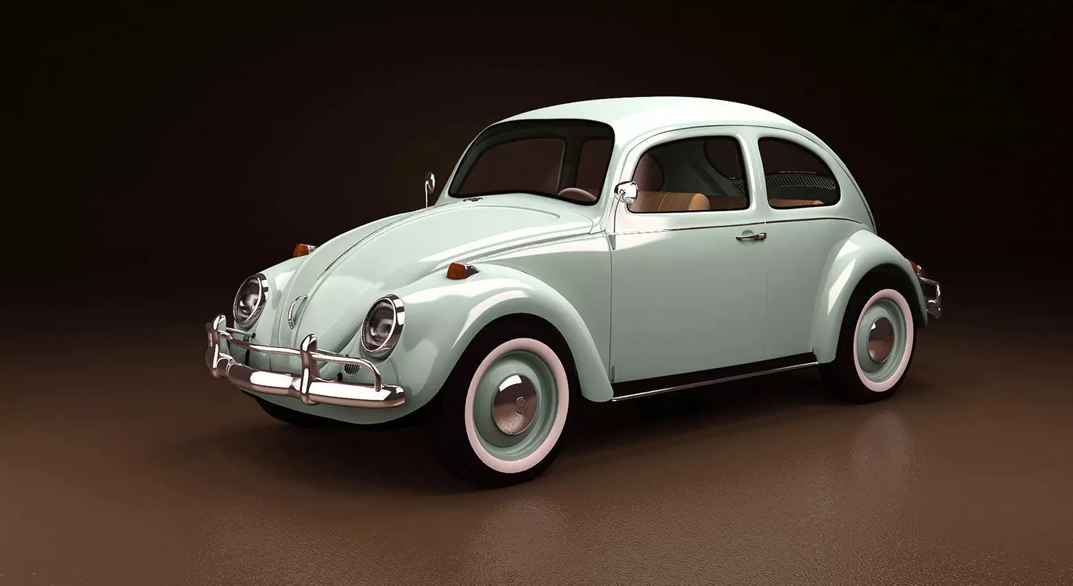 Volkswagen for animation and game 3D model_0