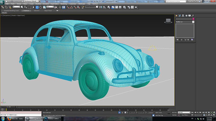 Volkswagen for animation and game 3D model_10