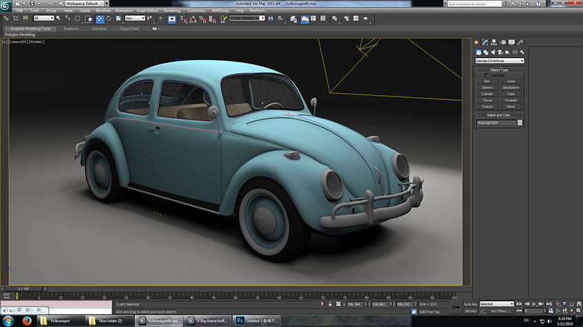 Volkswagen for animation and game 3D model_8