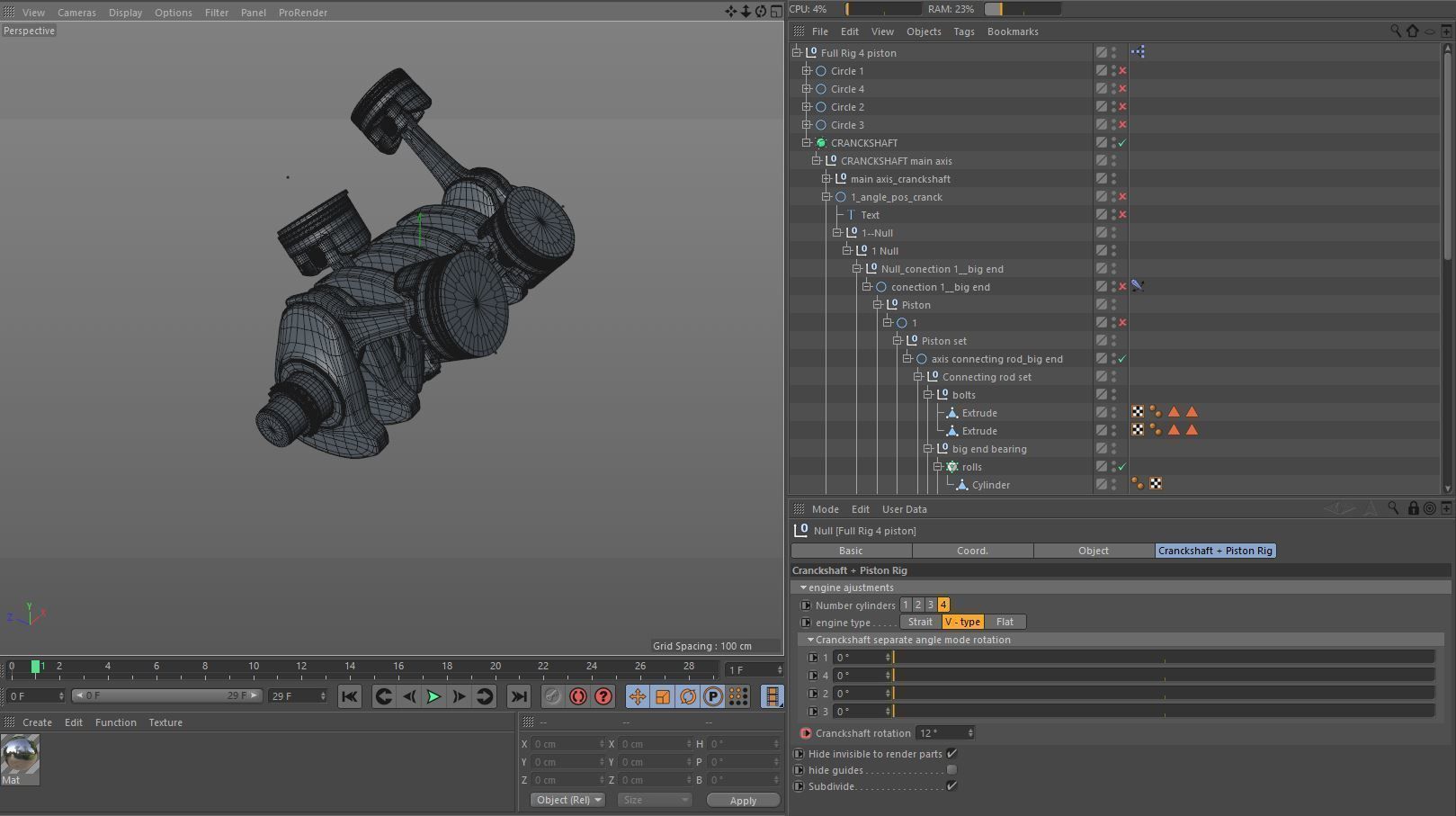 Pistons Rig 3D model_7