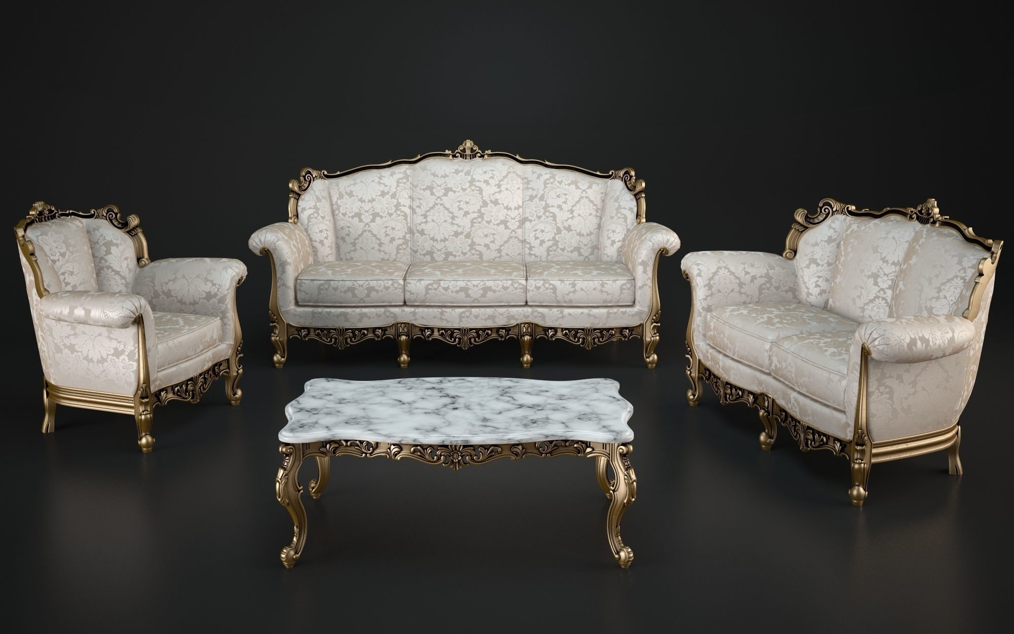 Sofa Cechov 3D model_3