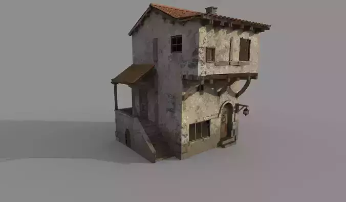 Medieval House low poly