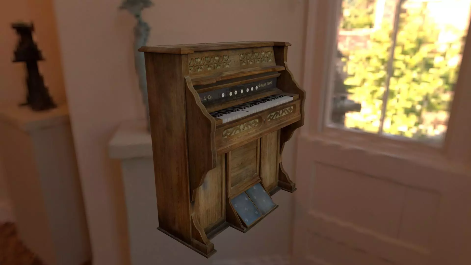Organ by Wood Low-poly 3D model