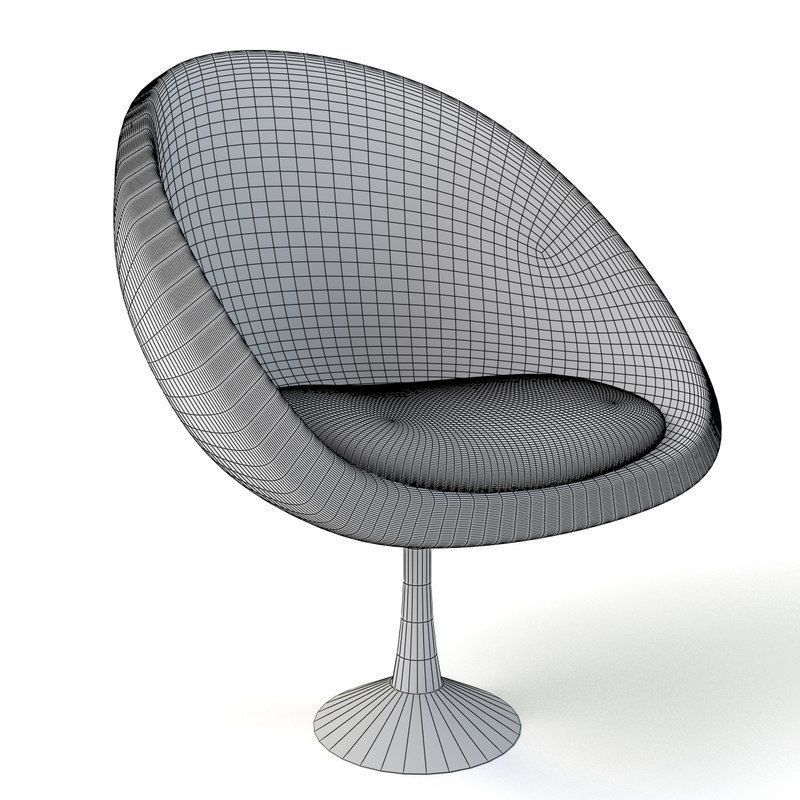Cartoon Armchair Model 04 3D model_3
