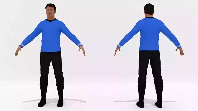 Human Character Low-poly 3D model