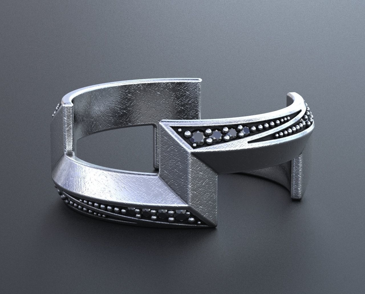 Stylish sword-shaped ring 348 3D print model_2