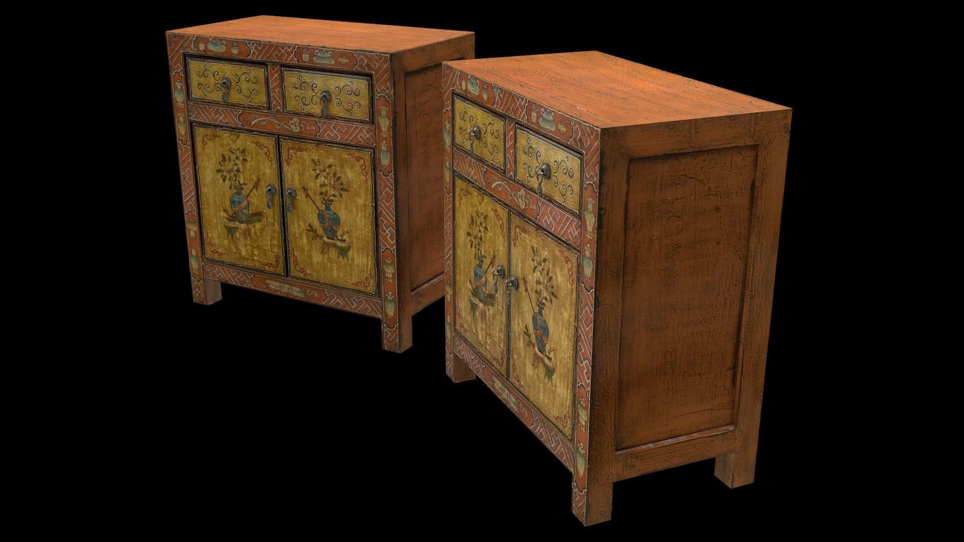 Chinese Furniture Low-poly 3D model_1