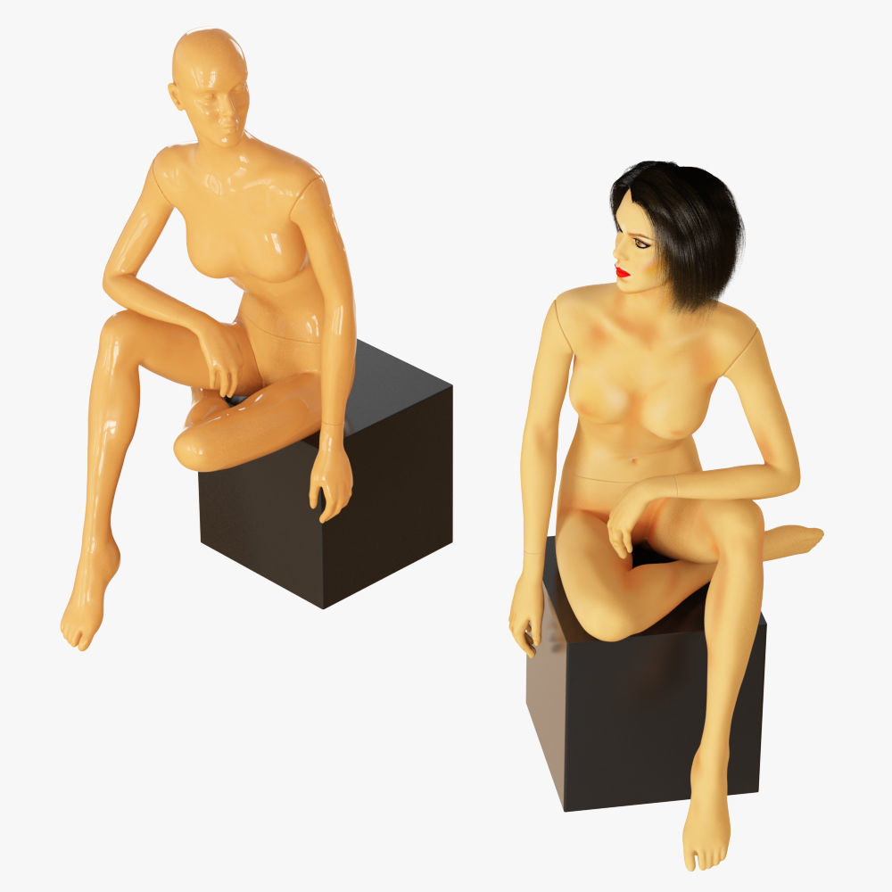 Realistic female mannequin 3 3D model_5