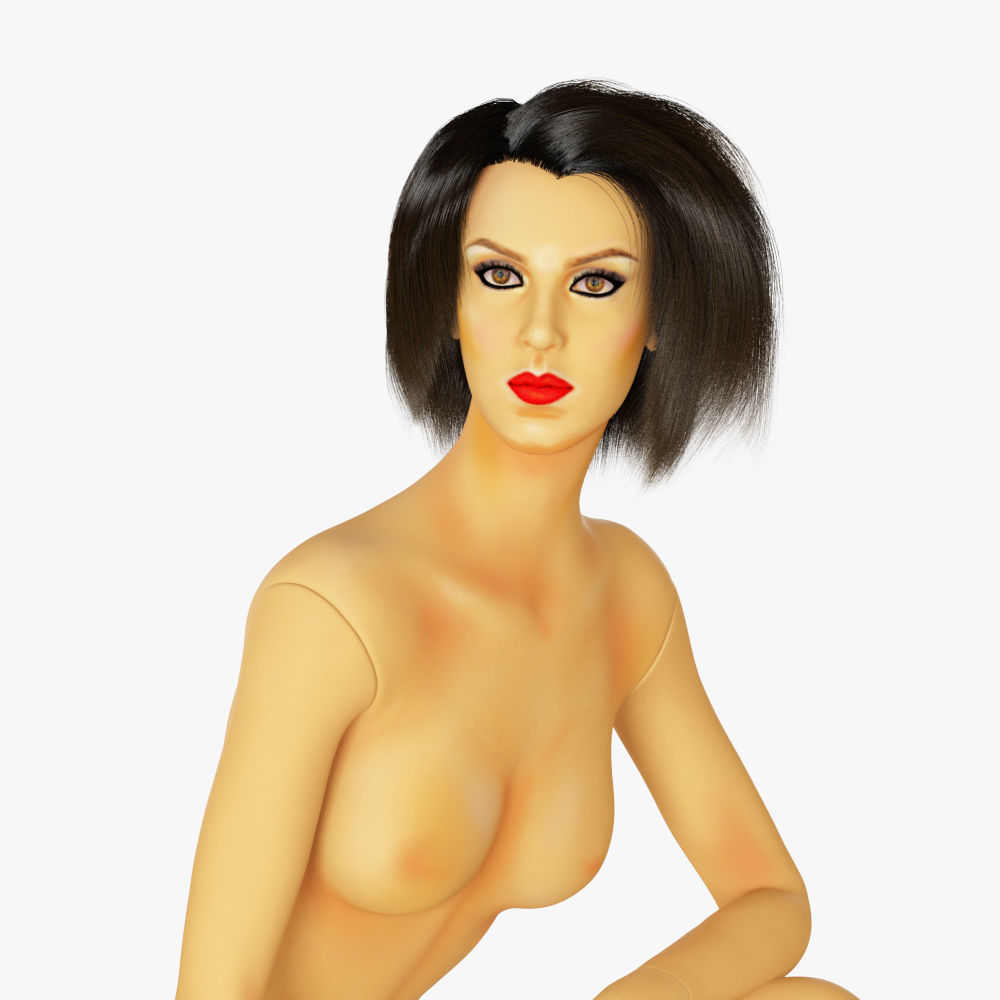 Realistic female mannequin 3 3D model_7
