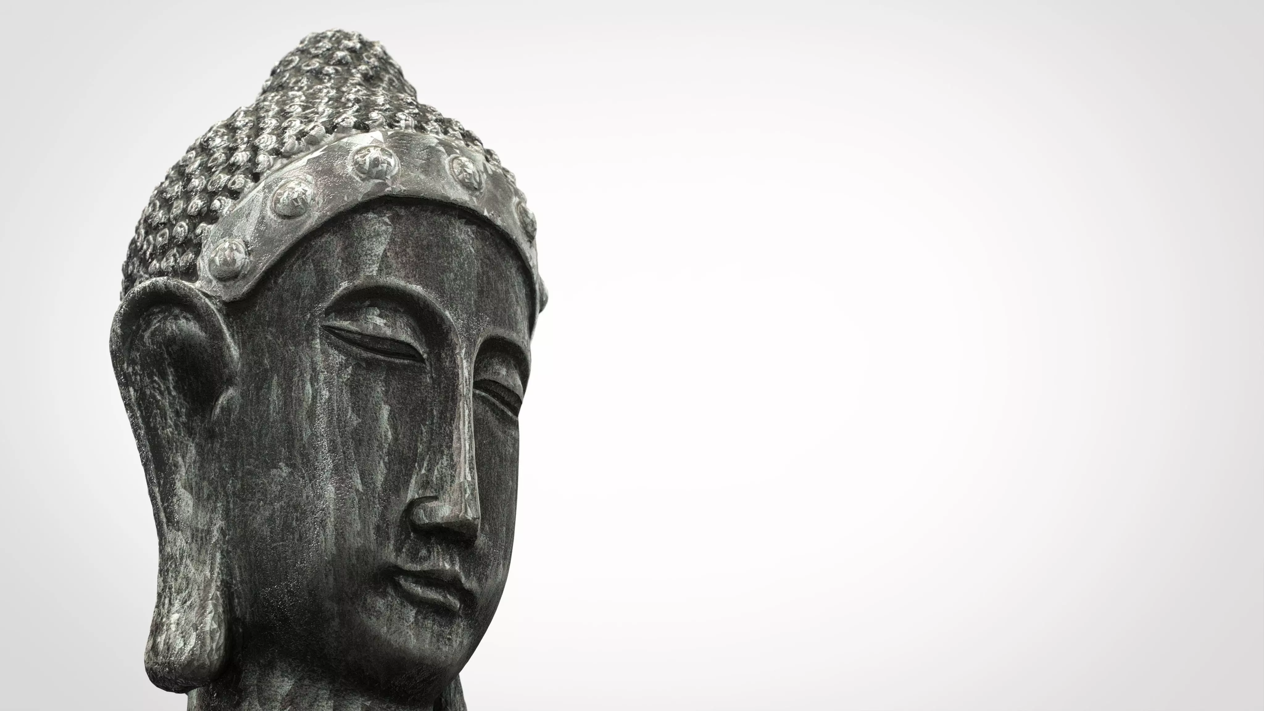 BUDDHA HEAD Low-poly 3D model