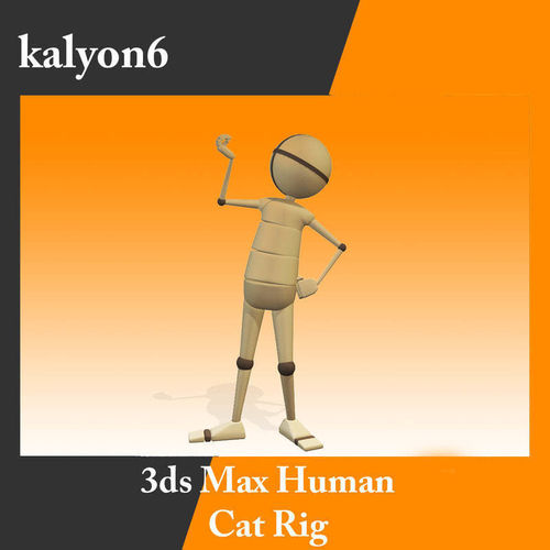 3DS Max Human Cat Rig Free 3D model