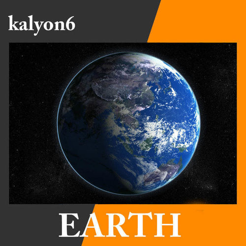 Earth 3D Model eclipse of sun over 3D model