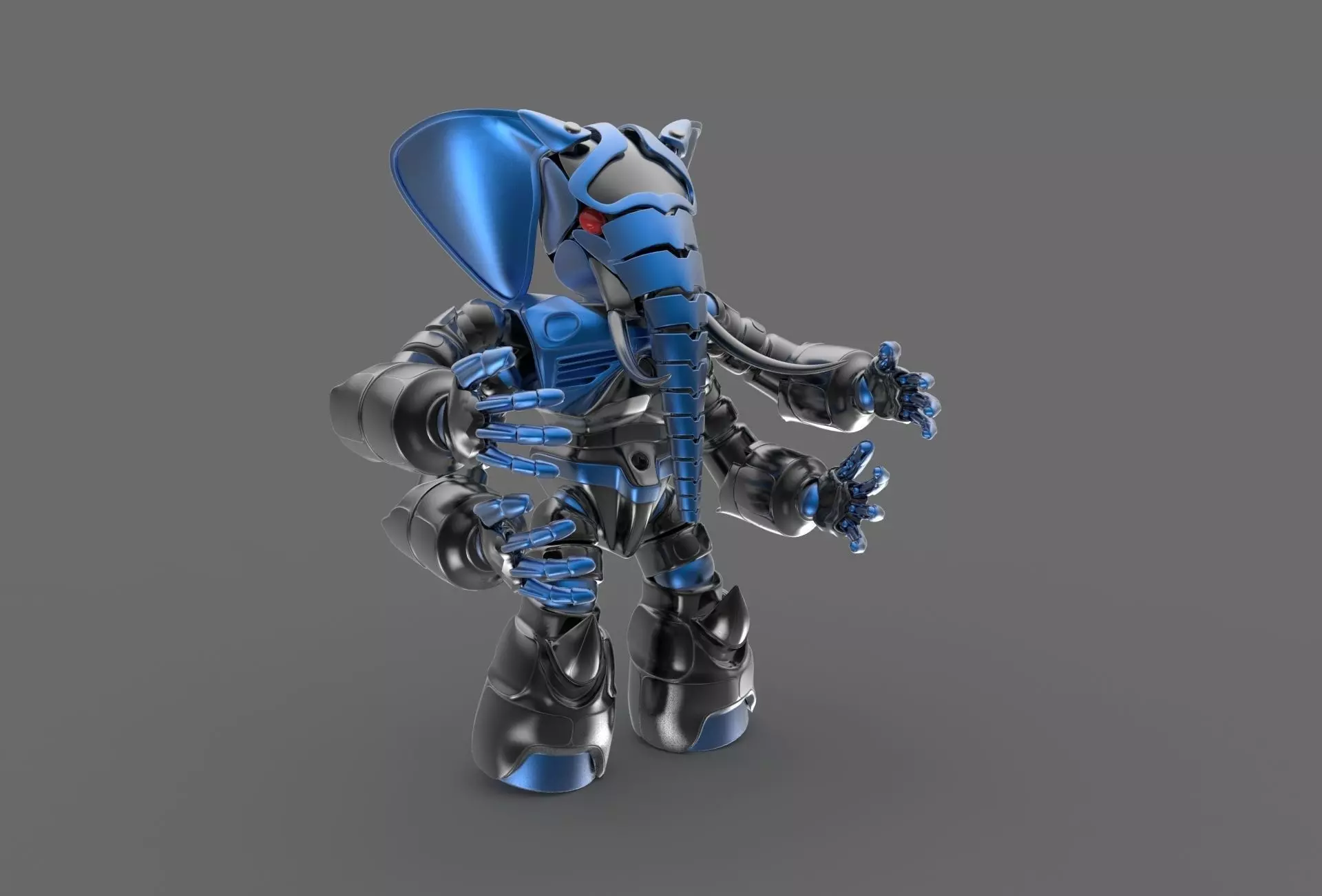 Robot elephant 3D model_0