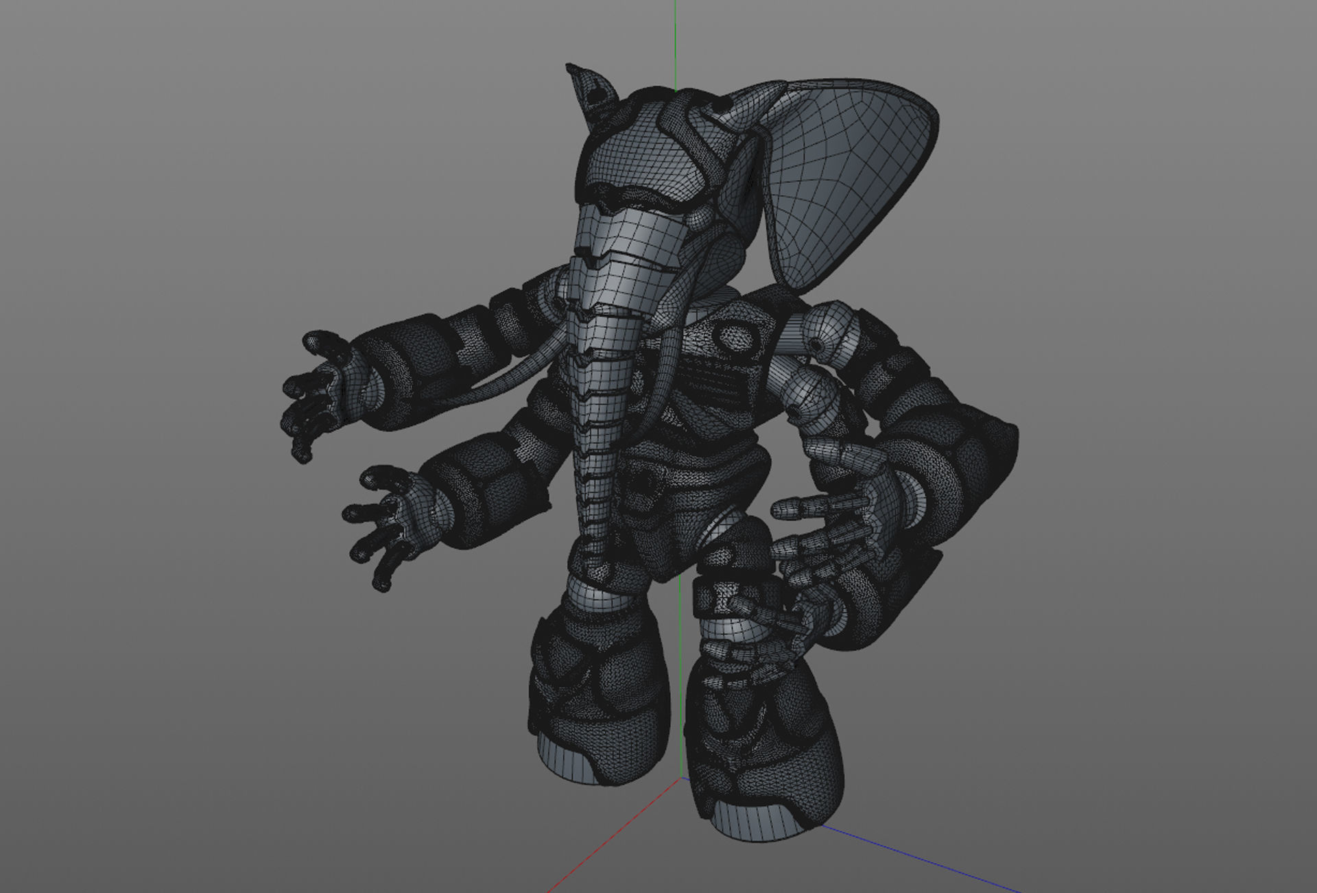 Robot elephant 3D model_10