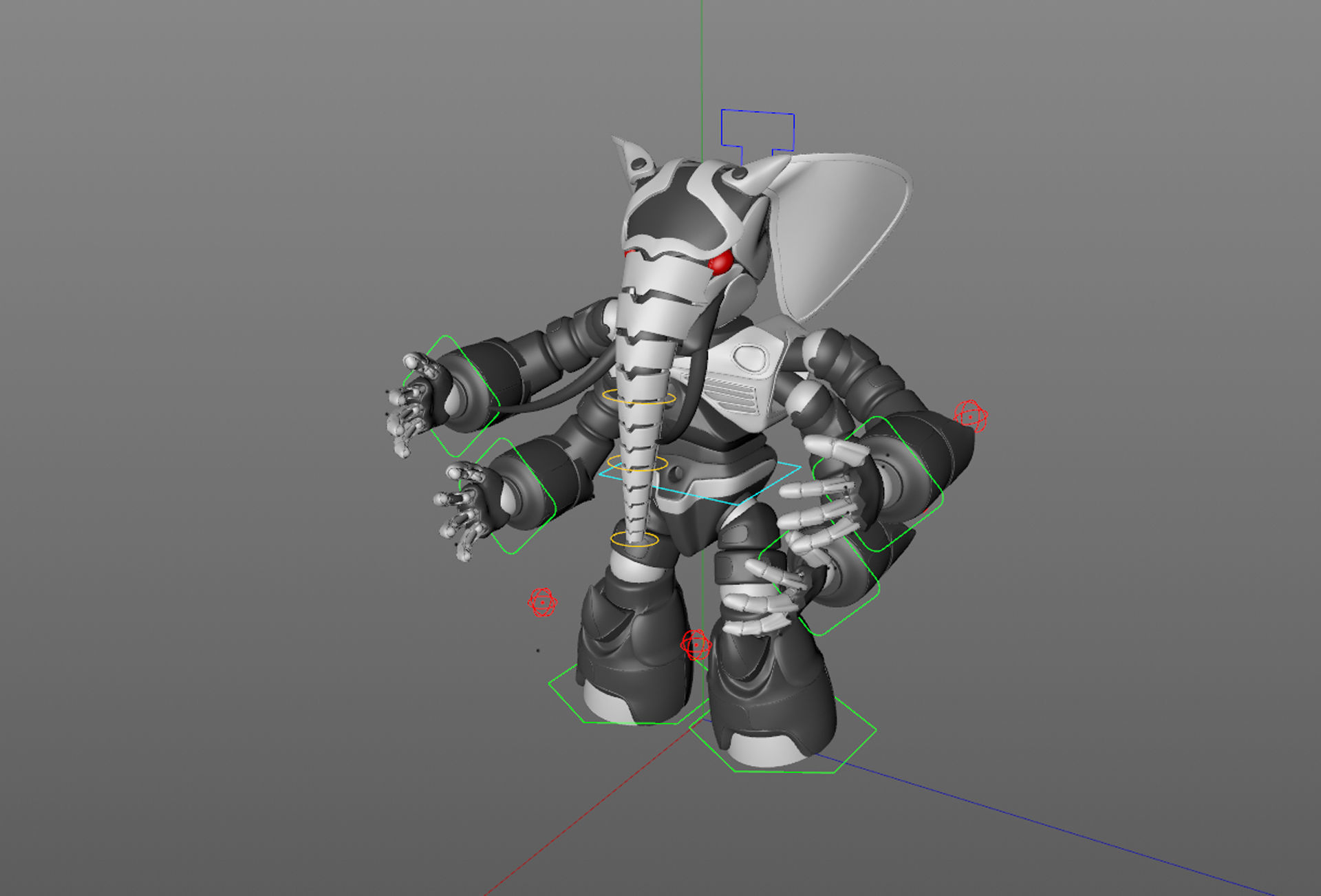 Robot elephant 3D model_8