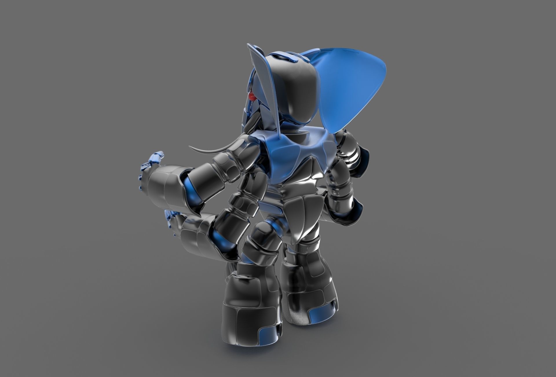 Robot elephant 3D model_3
